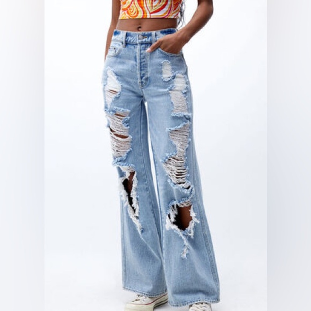 Pacsun Super Ripped High-Waisted Baggy Jeans